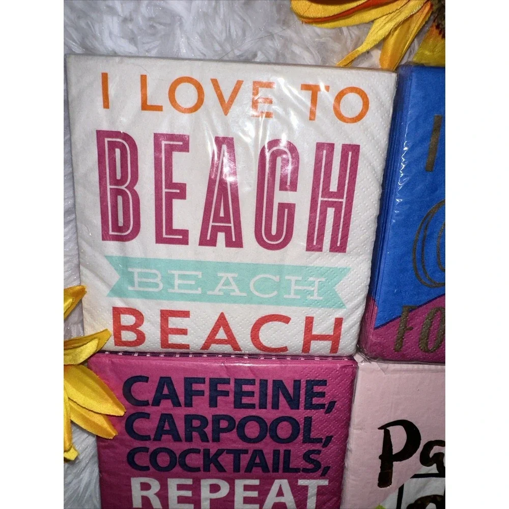 I Save My Carbs For Wine Funny Party Cocktail Beverage Napkins 3-Ply Tissue‎